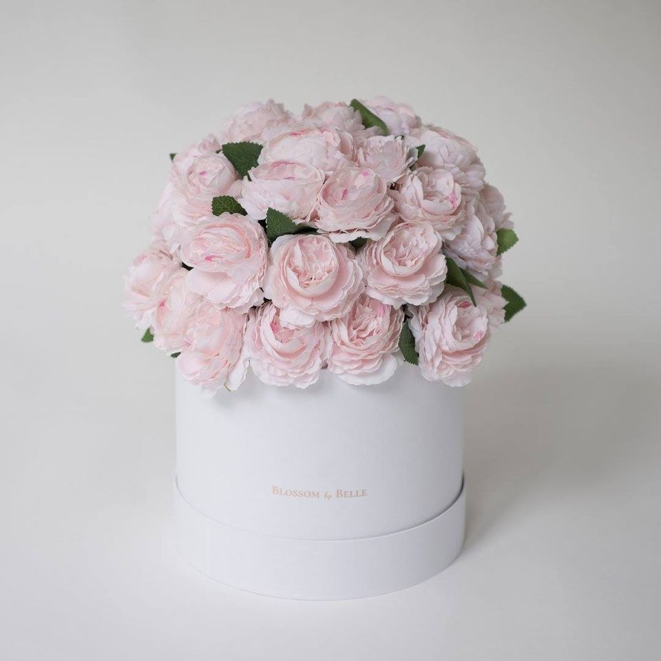 The Blush Pink Peonies Hat Box