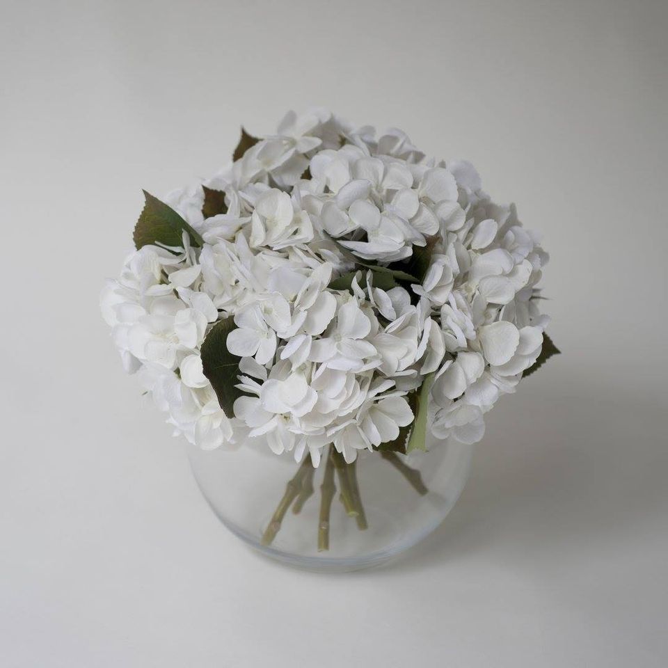 The Icy White Hydrangea Bowl