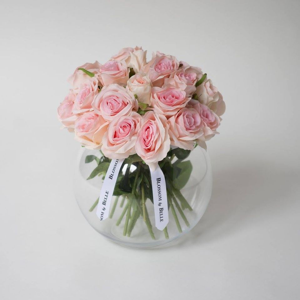 The Light Pink Rose Bowl - Medium