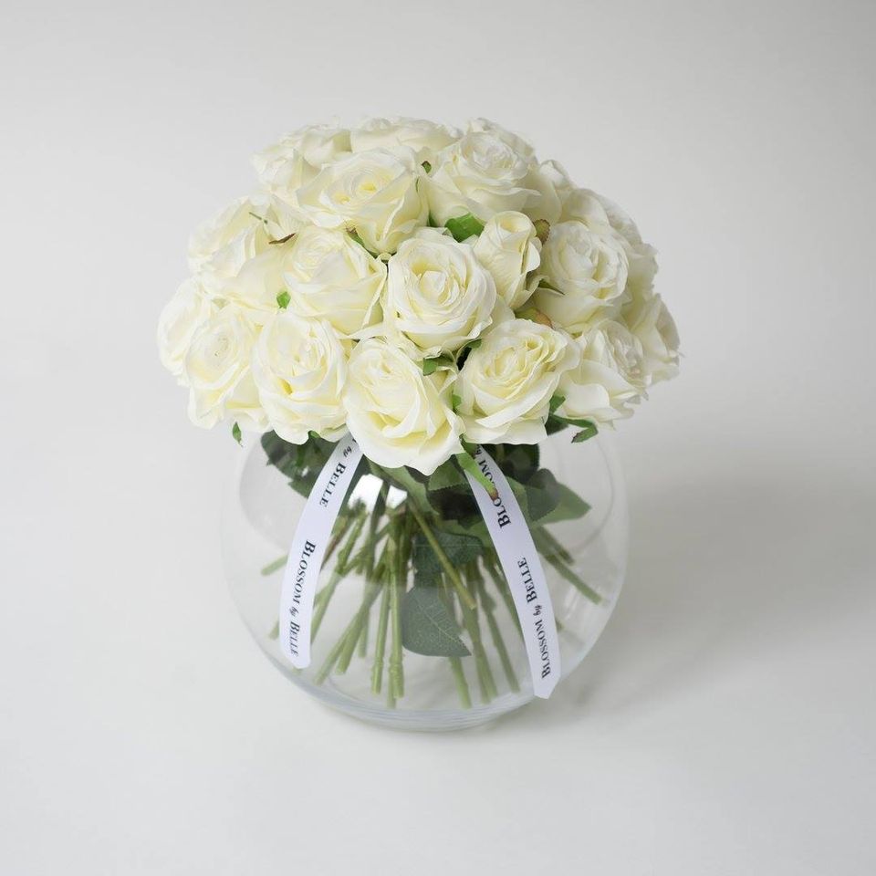 The Natural Cream Rose Bowl - Medium