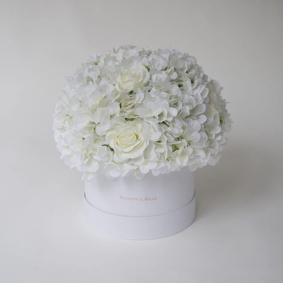 The White Mix Subtle Hat Box - White